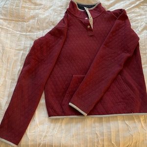Reversible maroon and blue Marine Layer sweatshirt